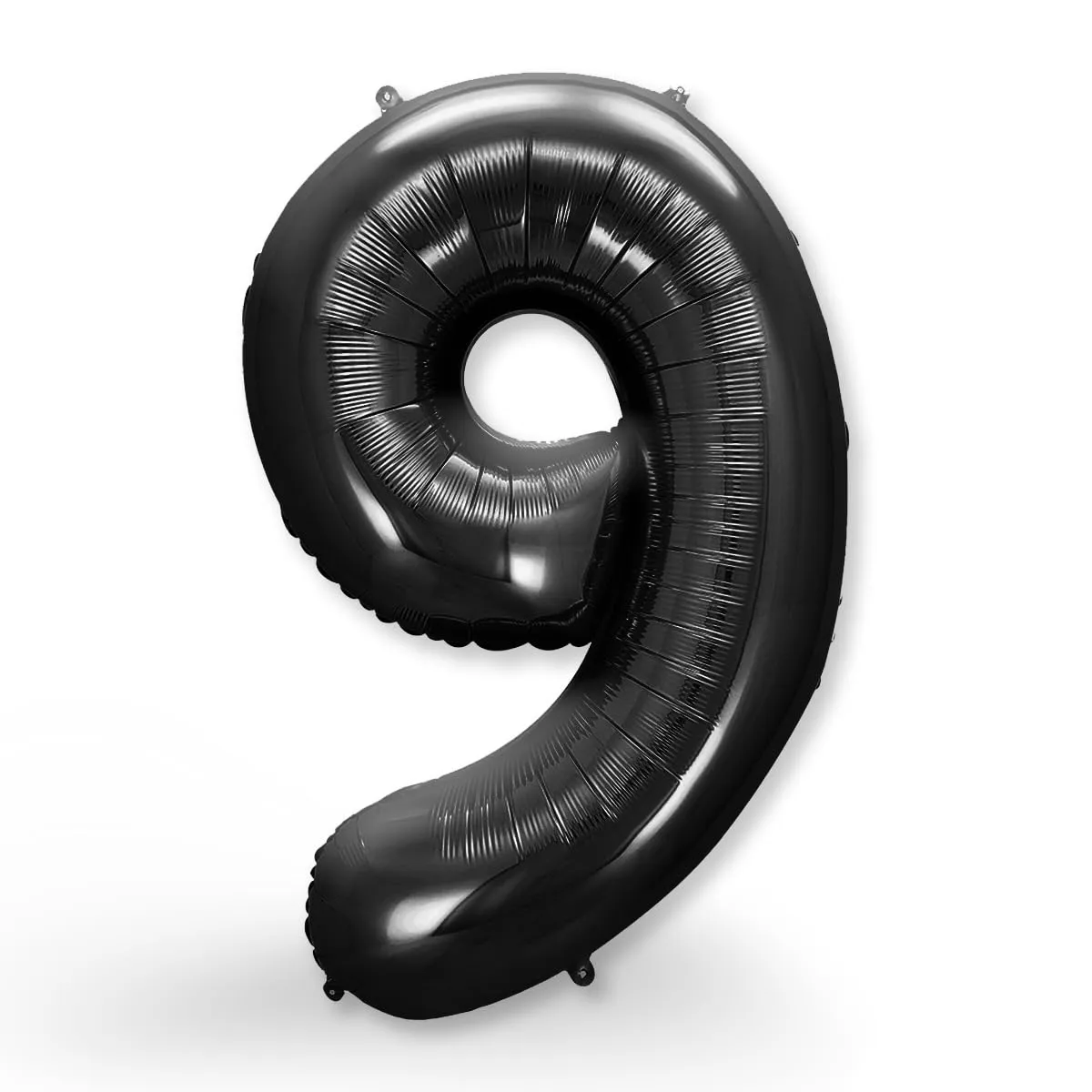 FUNXGO Palloncino in pellicola numero 9, Nero, 100 cm - immagine 1