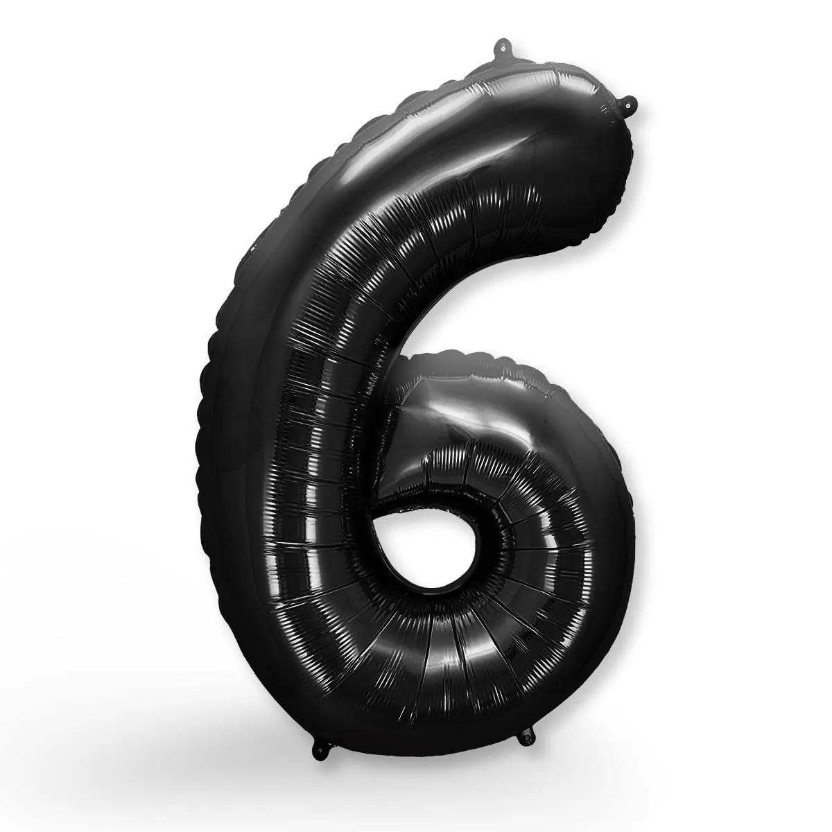 FUNXGO Palloncino in pellicola Numero 6, Nero, 100 cm - immagine 1