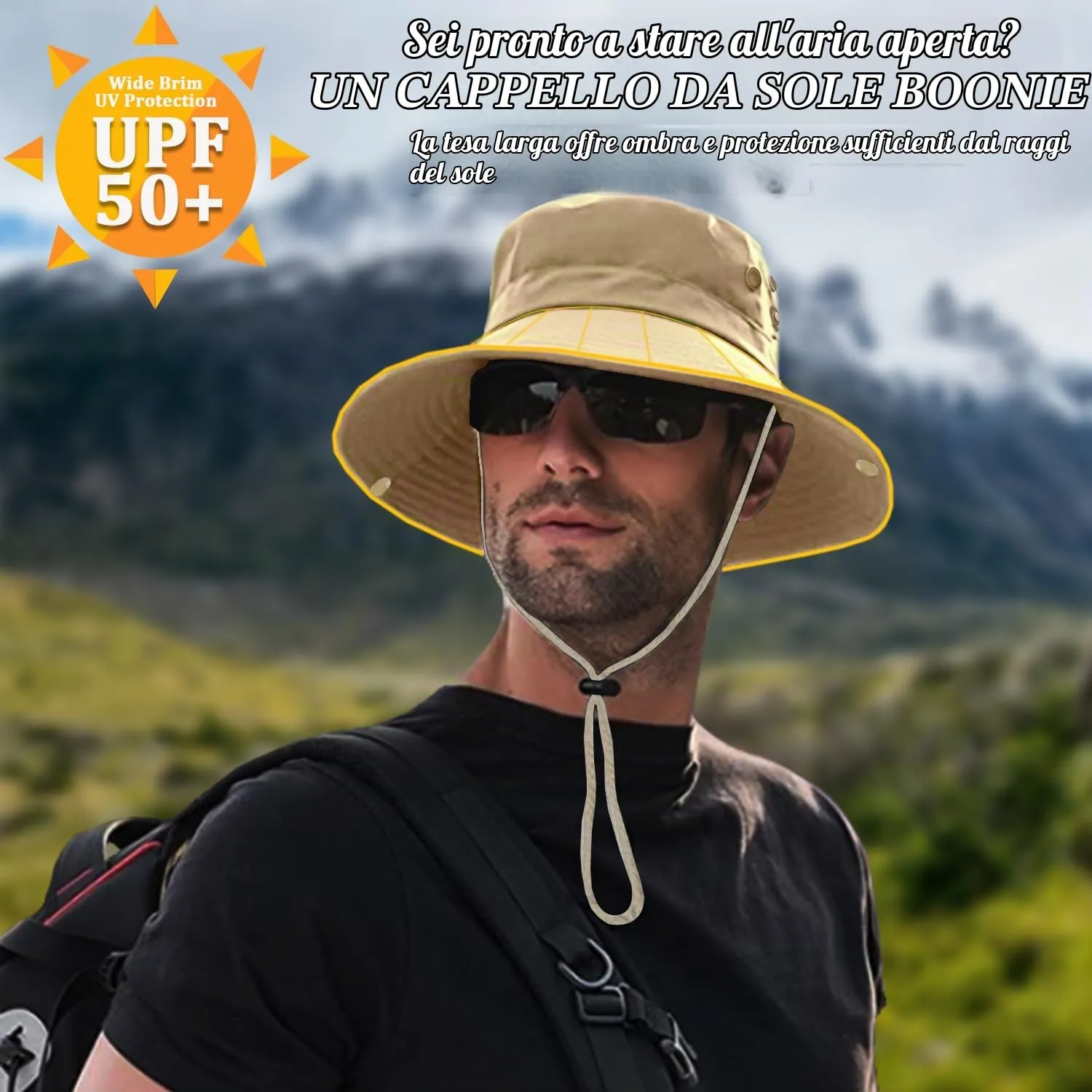 Favuit Cappello Boonie Pieghevole a Tesa Larga per Uomo e Donna - immagine 2