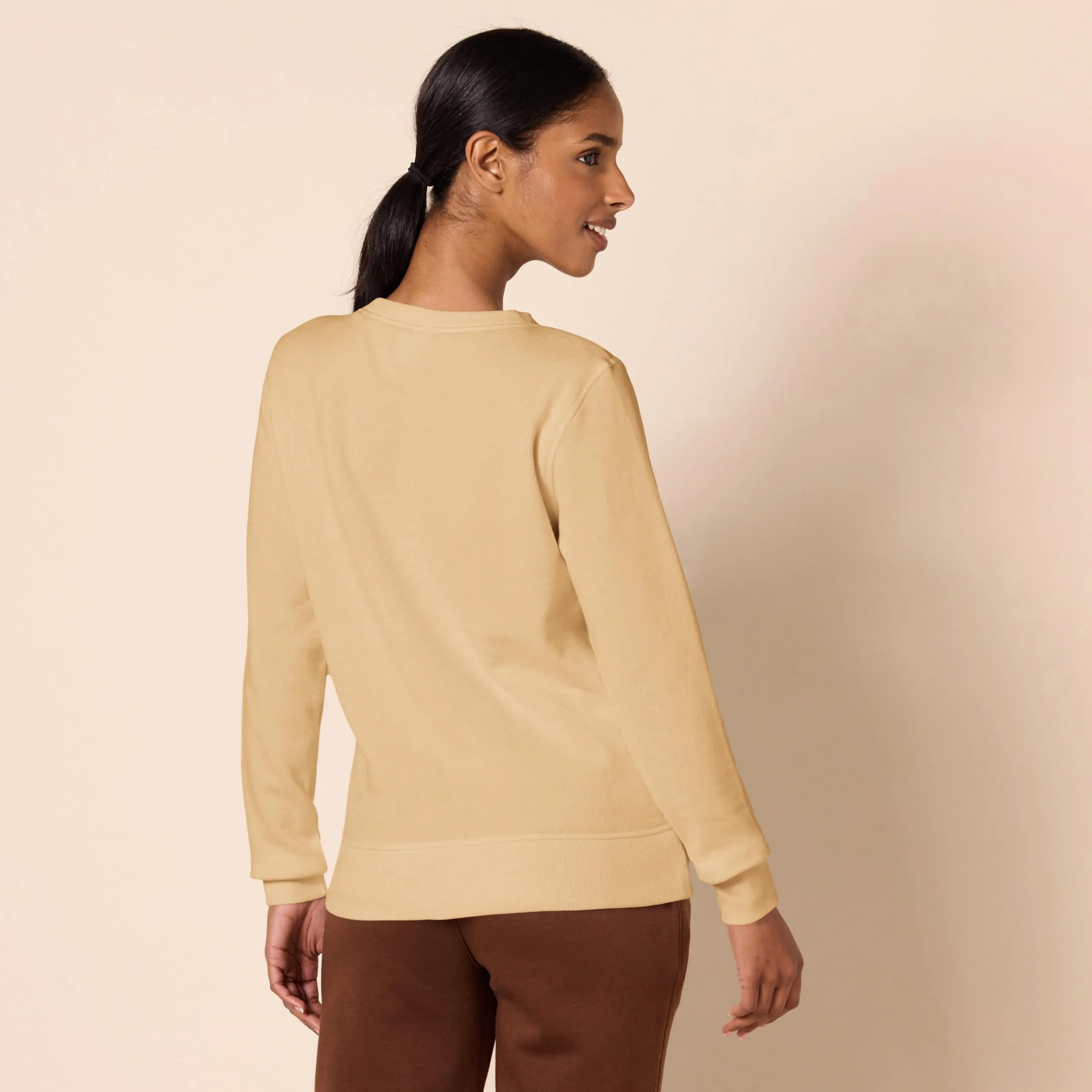 Amazon Essentials Felpa in Pile Girocollo Donna, Cammello Chiaro, XS - immagine 2