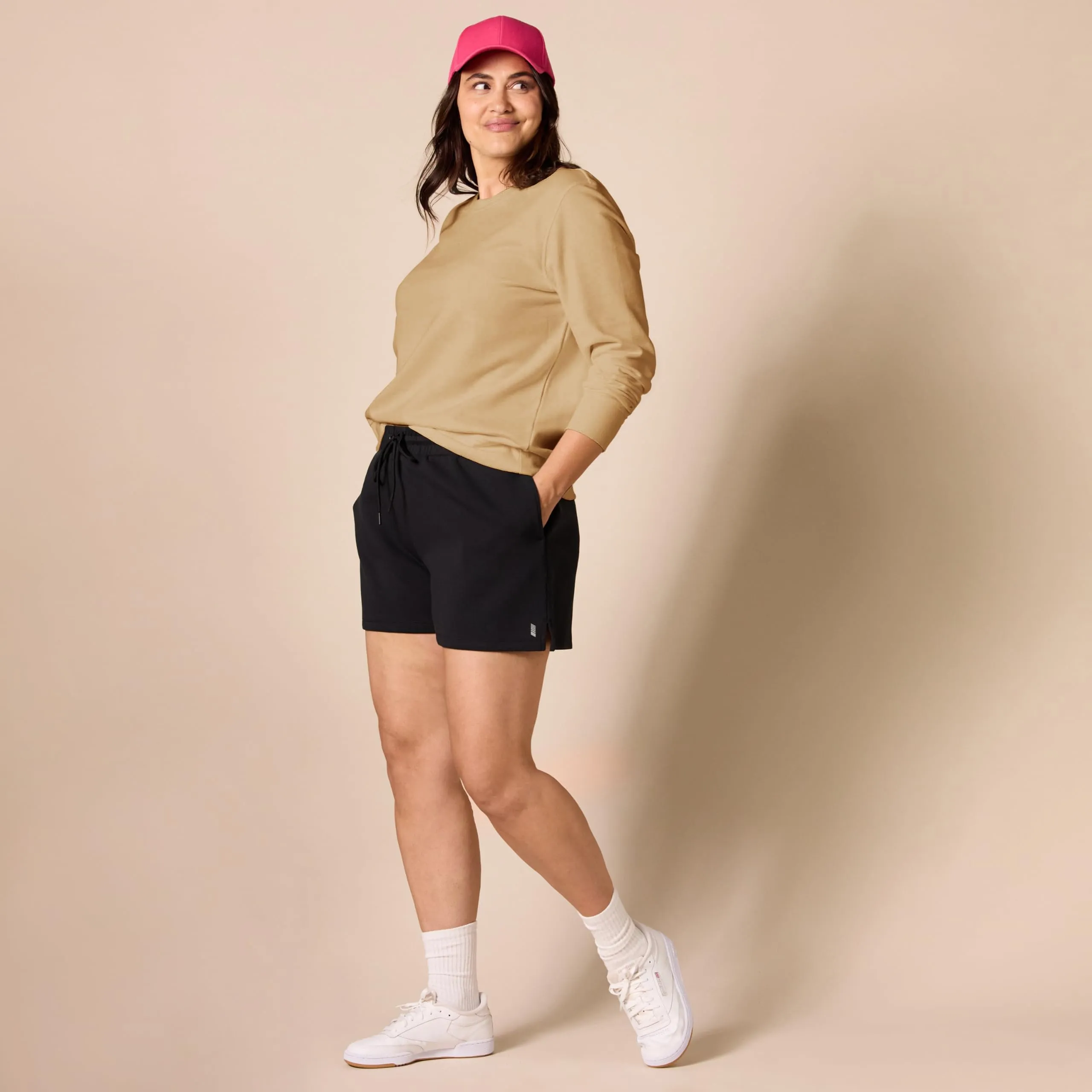 Amazon Essentials Felpa in Pile Girocollo Donna, Cammello Chiaro, XS - immagine 8