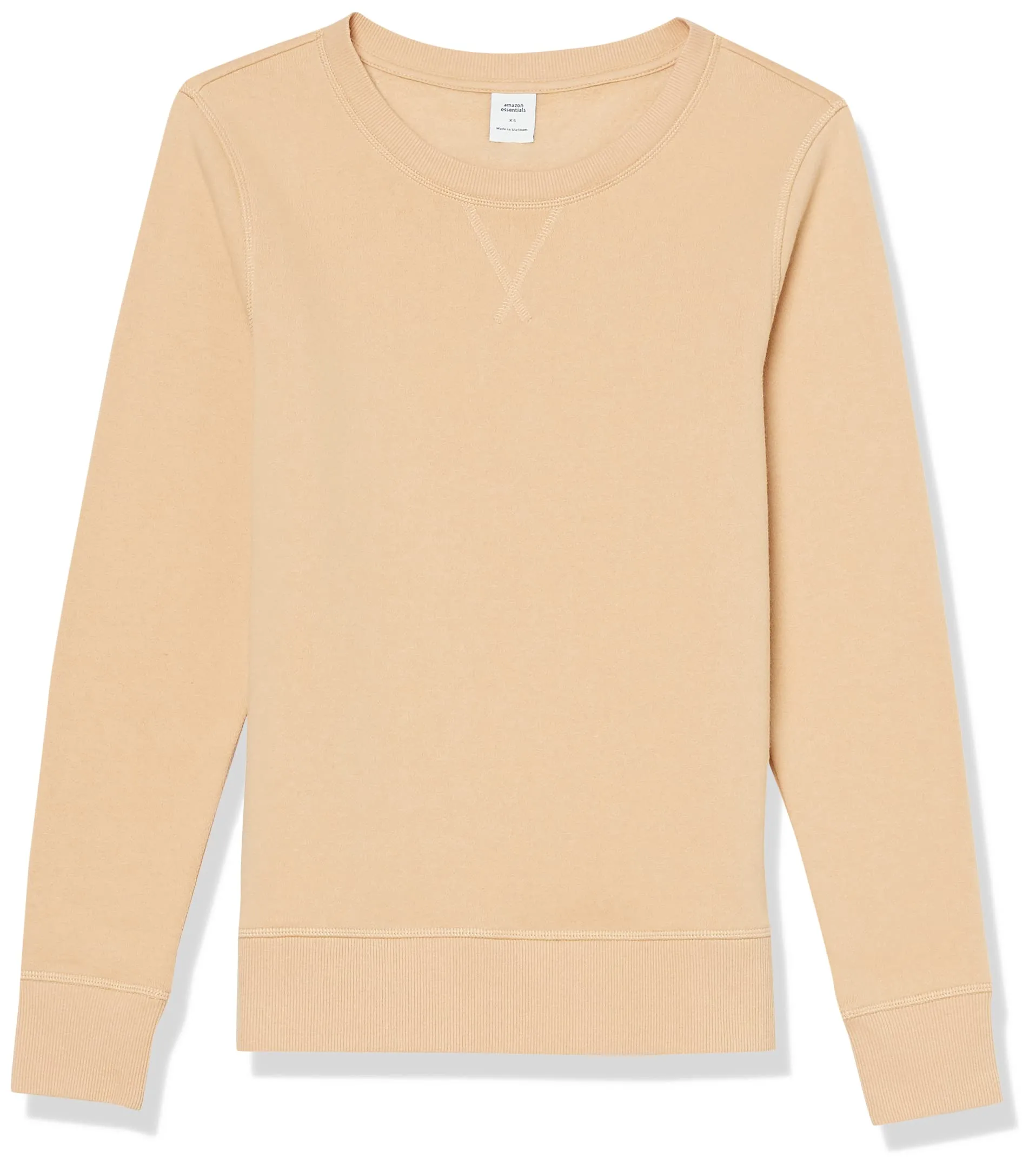 Amazon Essentials Felpa in Pile Girocollo Donna, Cammello Chiaro, XS - immagine 9