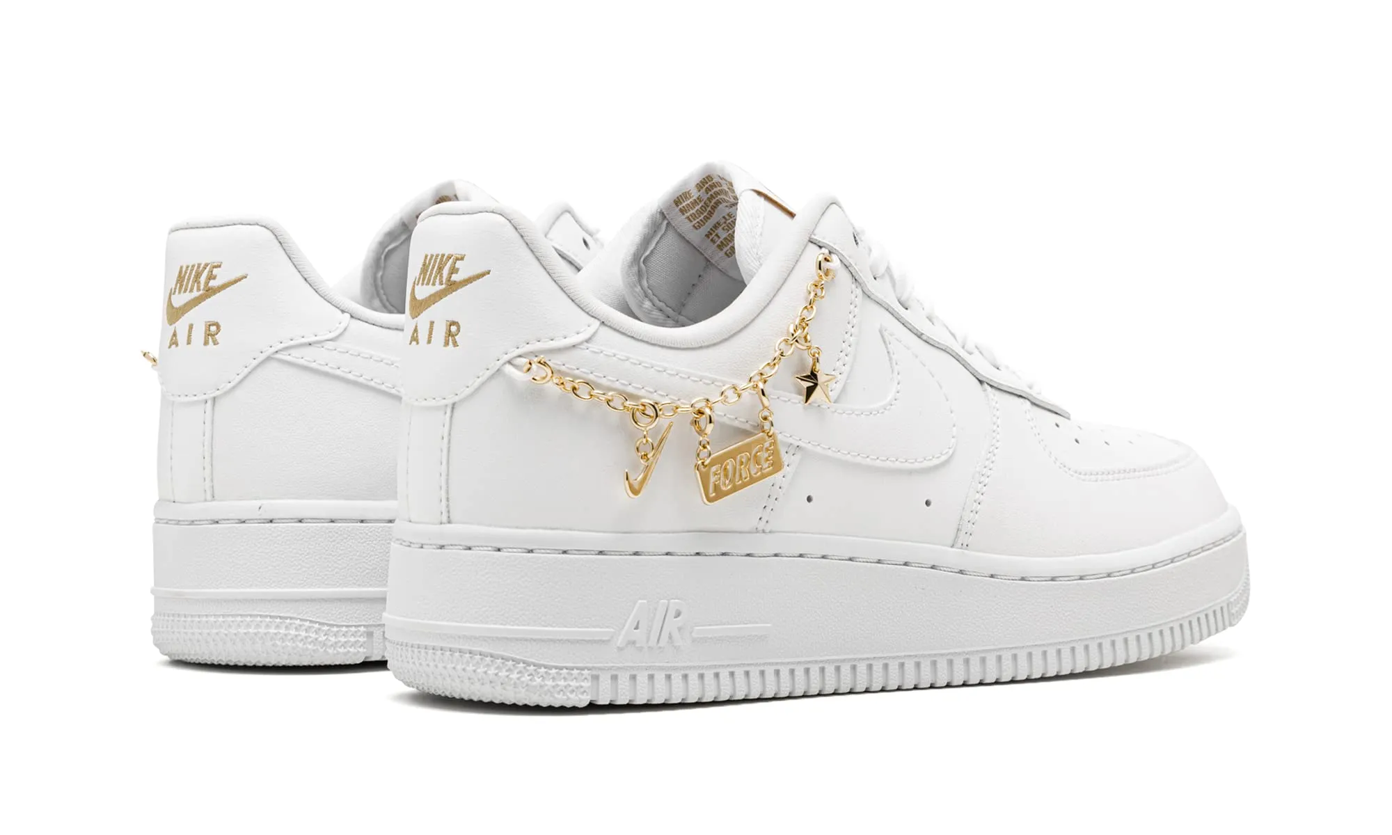 Nike Air Force 1 '07 LX DD1525-100 White/White-Metallic Gold-FLT Gold EU 36 - immagine 3