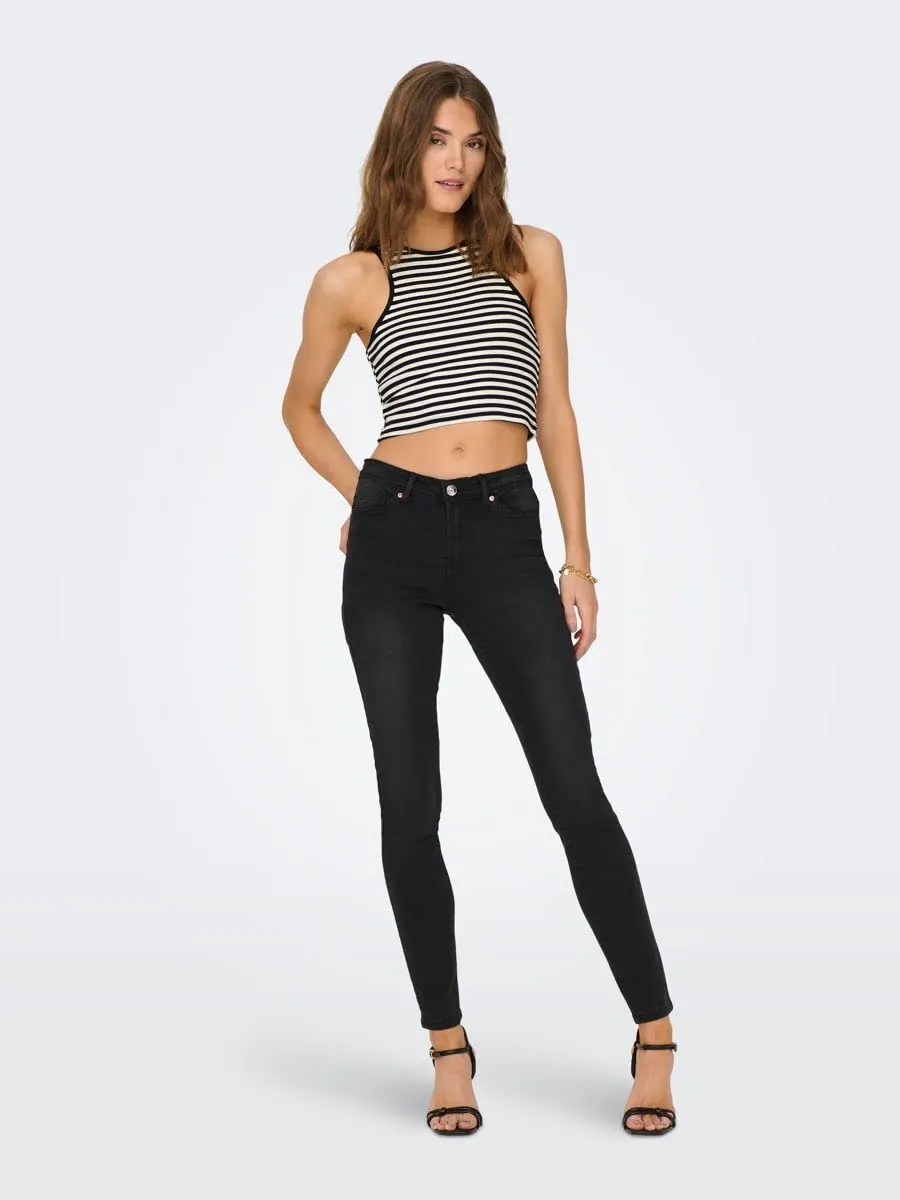 ONLY Vita Media Skinny Fit Jeans Nero L/34 - immagine 6