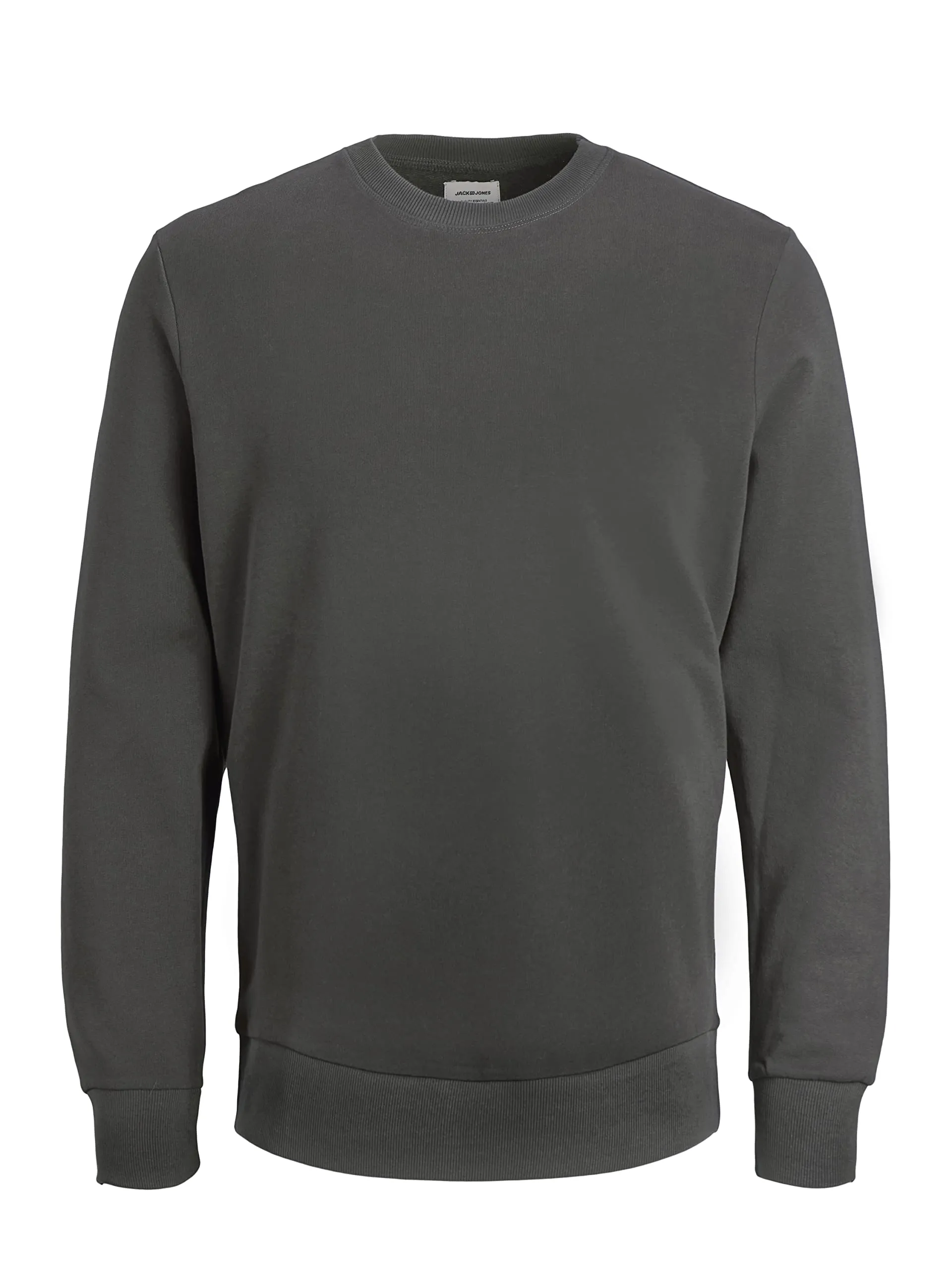 JACK & JONES Jjeholmen Felpa da Uomo con Collo Rotondo, Grigio Asfalto, Regular Fit, XS - immagine 1
