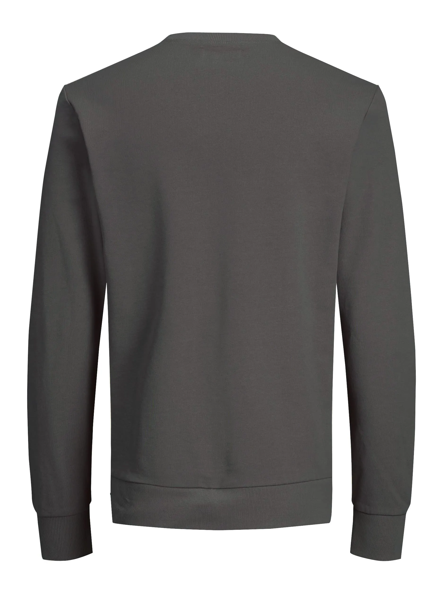 JACK & JONES Jjeholmen Felpa da Uomo con Collo Rotondo, Grigio Asfalto, Regular Fit, XS - immagine 3