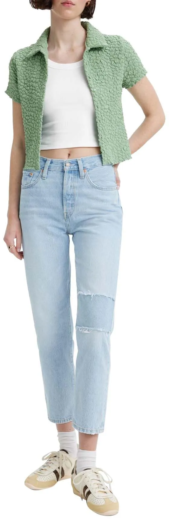 Levi's 501 Crop Jeans Donna, Cheer Camp, 29W / 28L - immagine 4