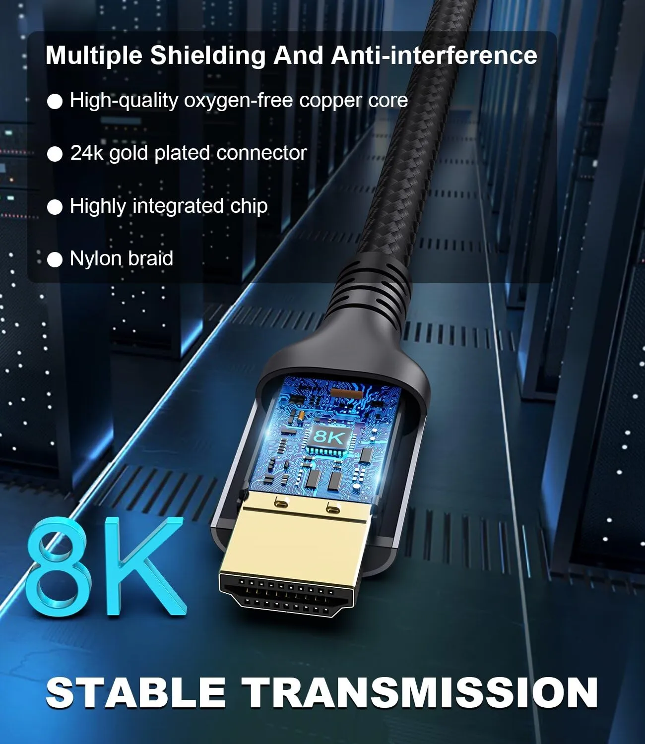 Adauxter Cavo HDMI 2.1 10K 8K 4K, 2m - immagine 4