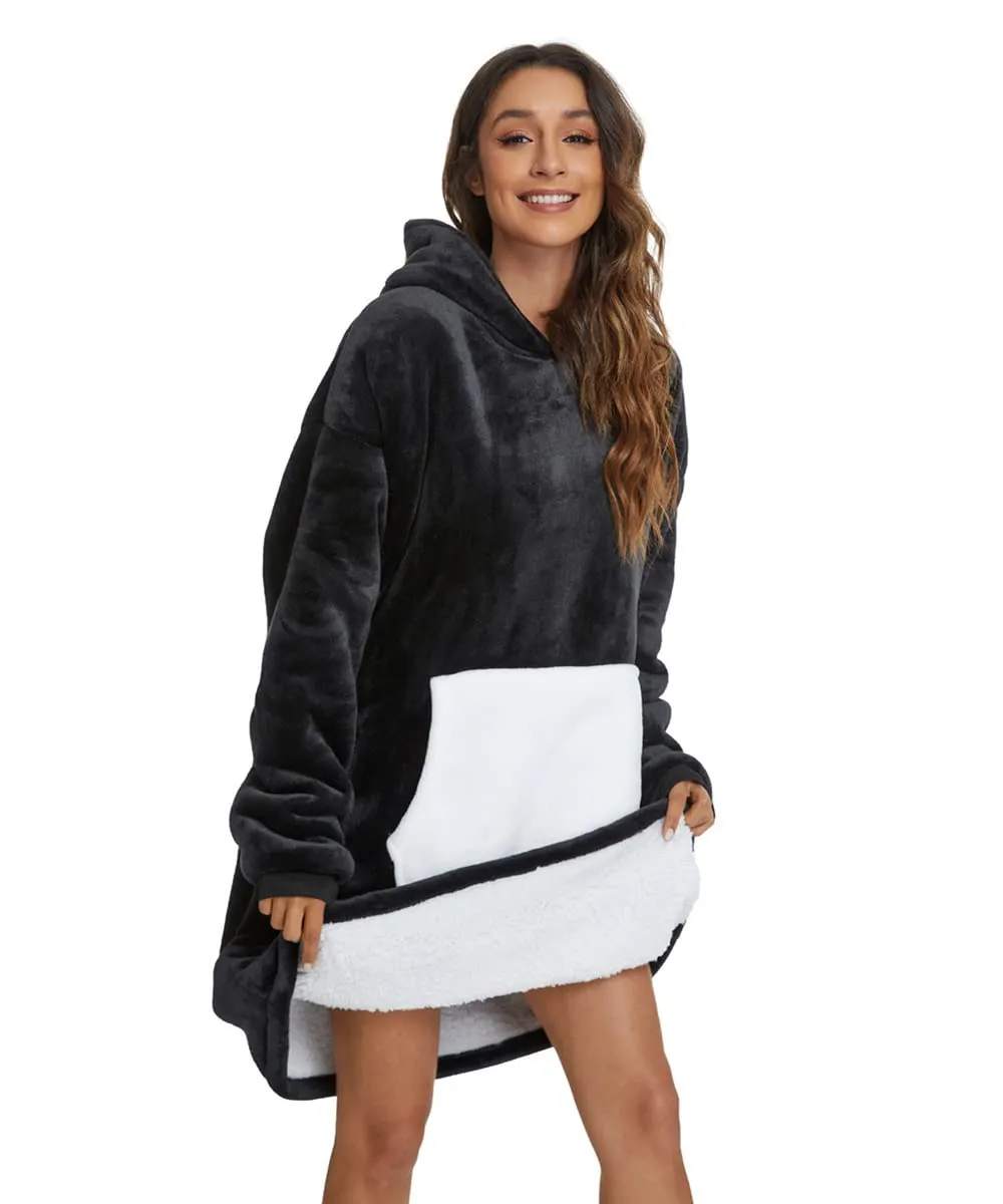 LATH.PIN Coperta da Divano Panda con Cappuccio e Maniche - immagine 5