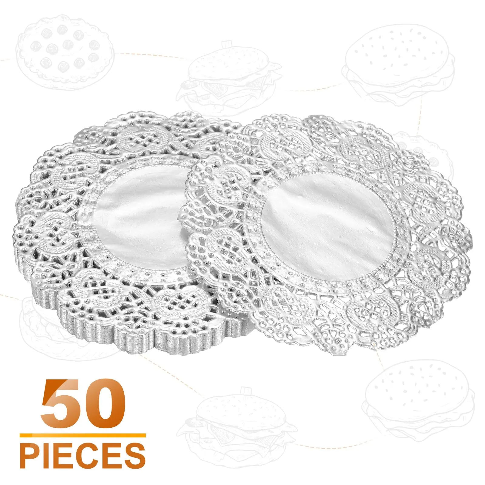 QUARKZMAN Pizzi di Carta Argento 3.5 Pollici, 50 pezzi - immagine 3