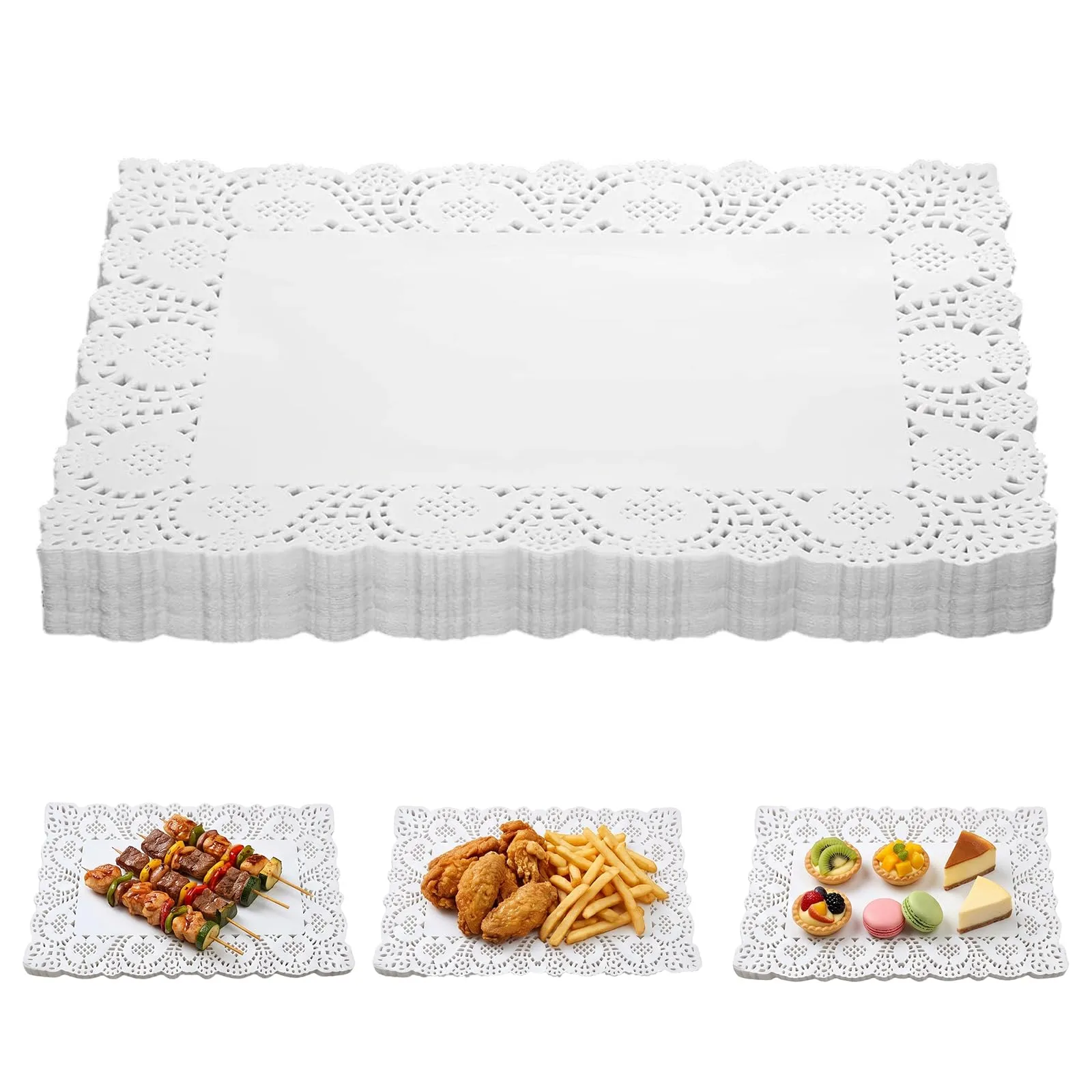 DUFYOC Tovagliette in Carta Monouso Rettangolari 25x35cm, 50 Pezzi, Bianco - immagine 1
