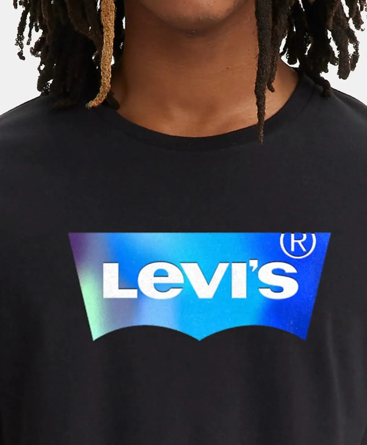 Levi's Graphic Crewneck T-Shirt Batwing Blur Fill Caviar, XS - immagine 3