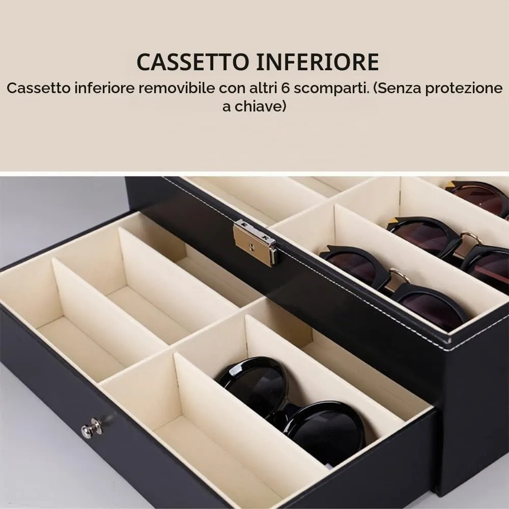 MAGIC SELECT Scatola per Occhiali Espositore 12 Scomparti - immagine 4