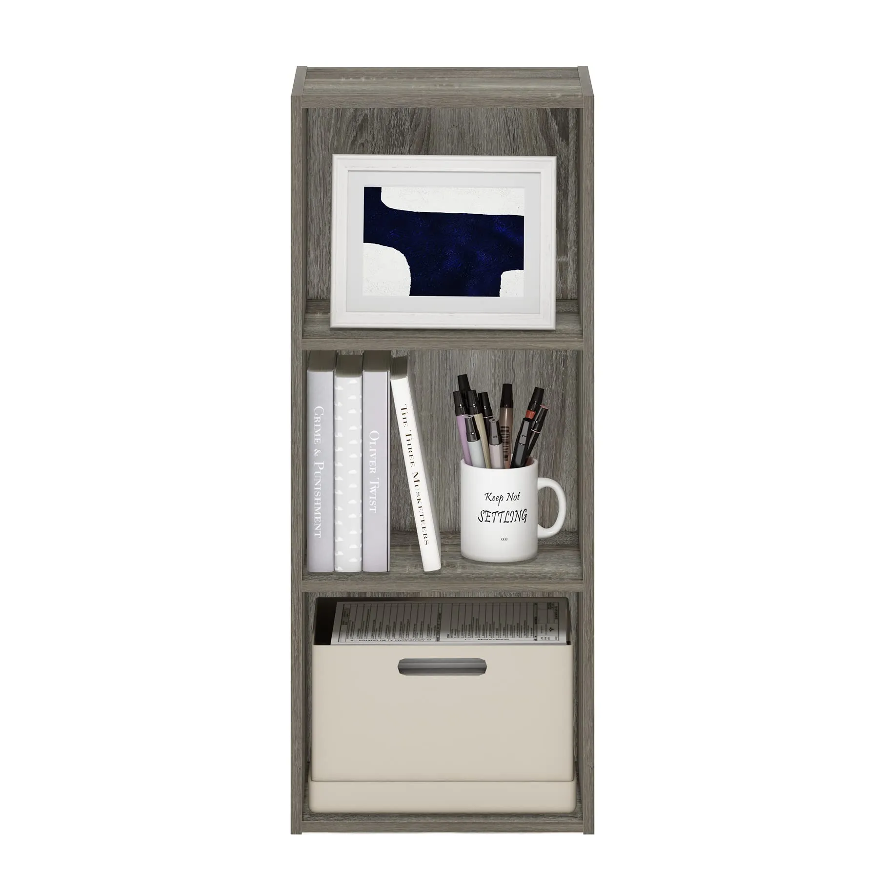 Furinno Luder Libreria a 3 Ripiani, Rovere Francese - immagine 6