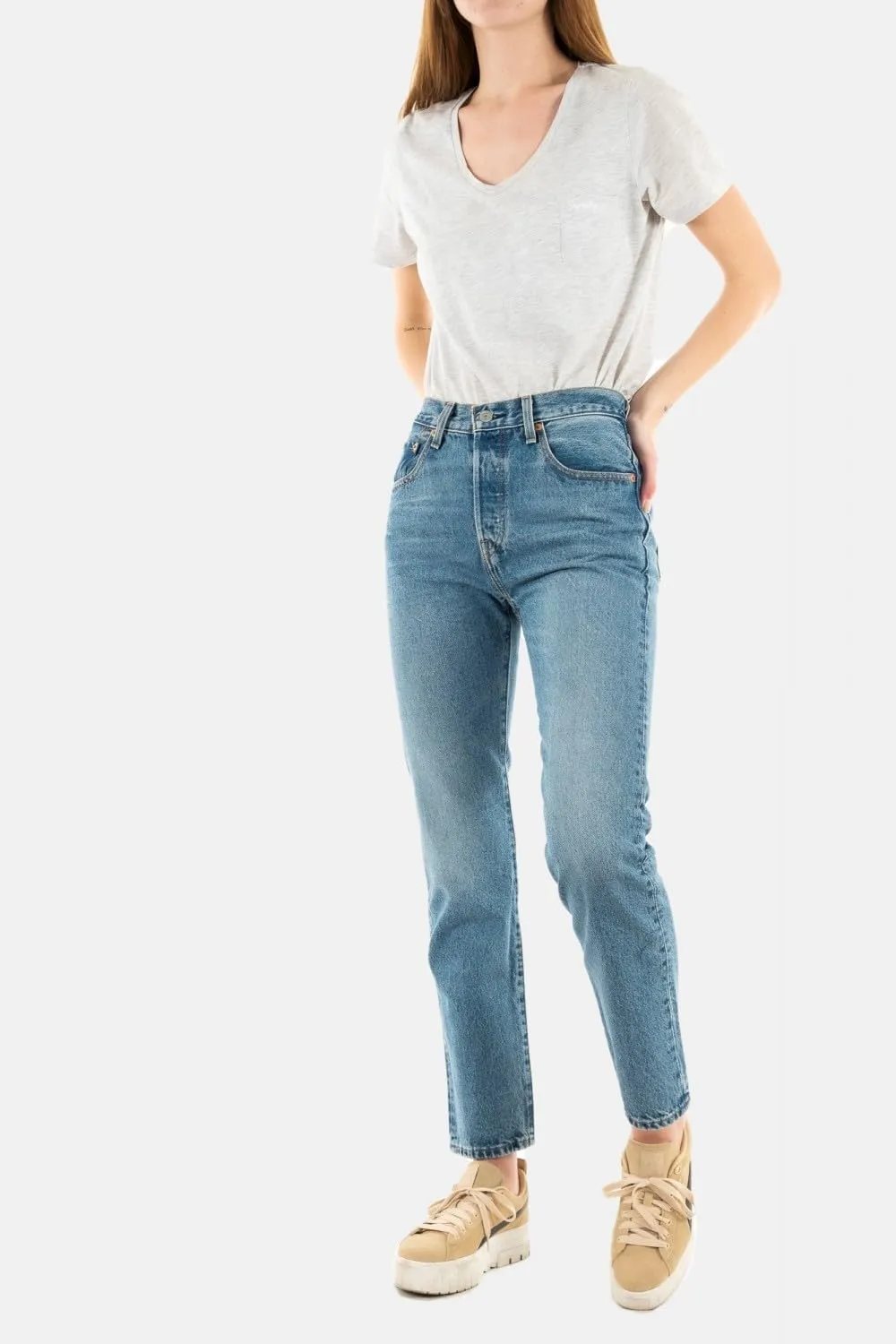Levi's 501 Crop Jeans Donna, Must Be Mine, 28W / 26L - immagine 2