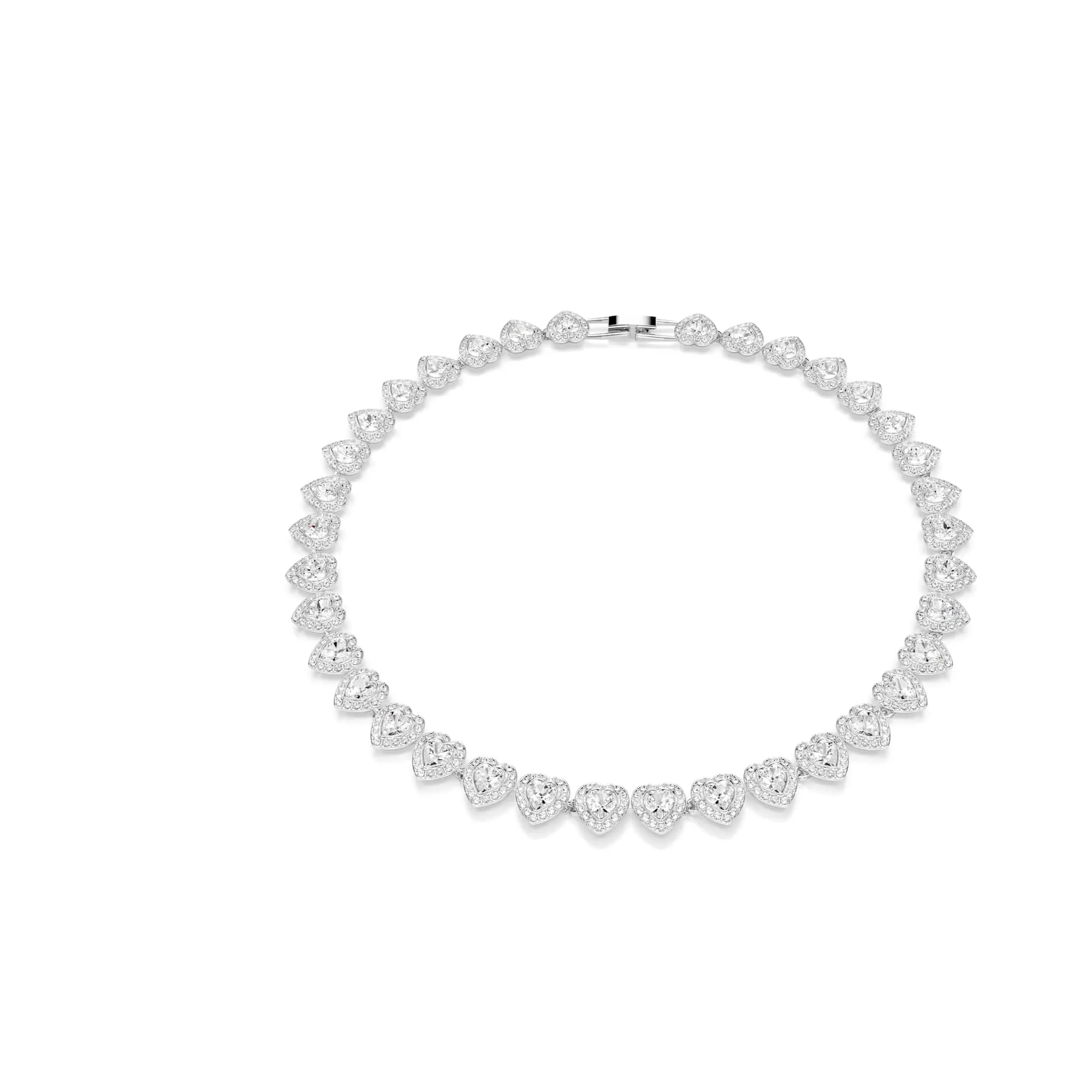 Swarovski x Ariana Grande Collana Tennis con Pavé di Cristalli Cry, Forma a Cuore, Placcatura Rodio, 38-45,6 cm - immagine 1