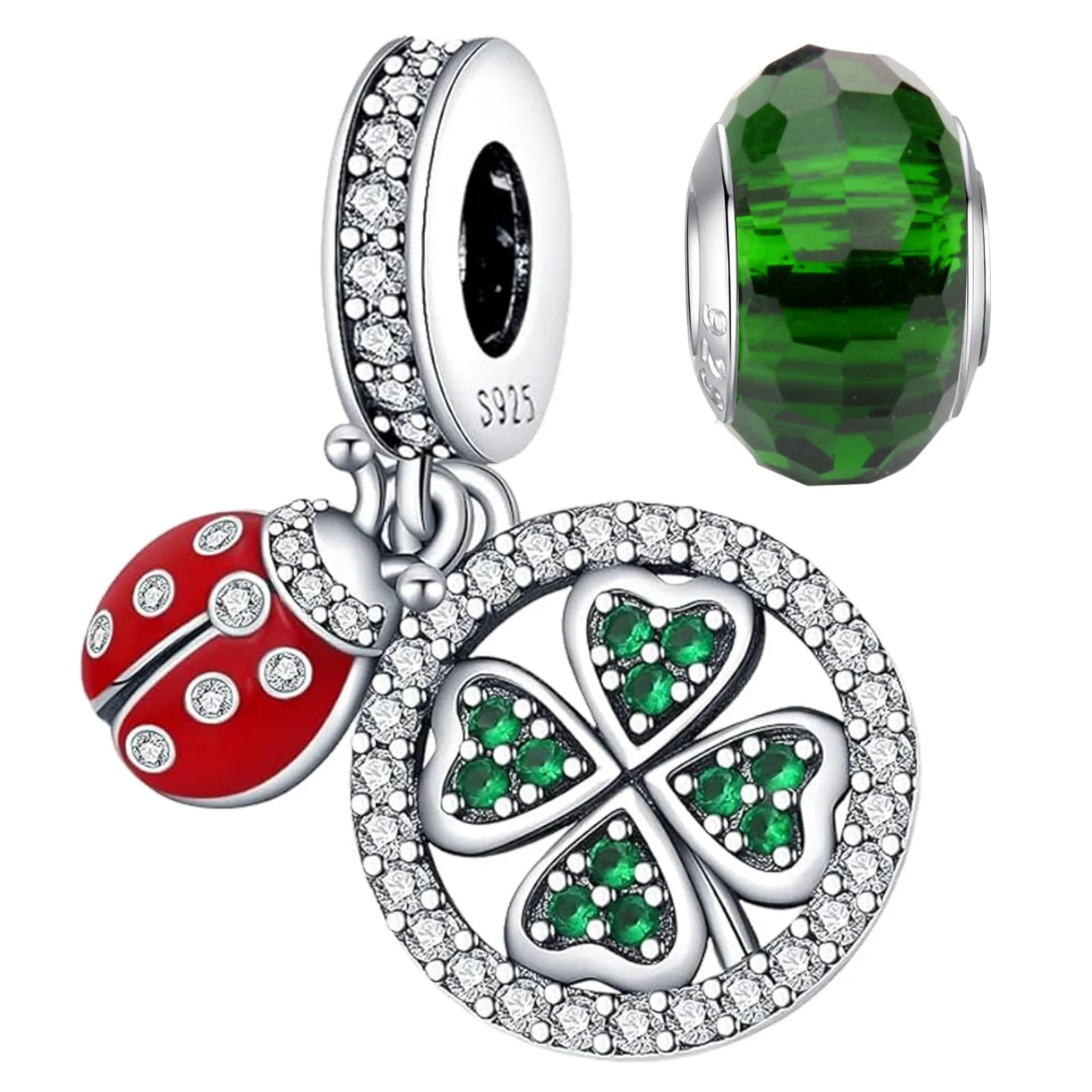 LNQOBU Ciondolo in Argento Sterling 925 con Zircone 5A per Bracciali e Collane Europei da Donna - immagine 1
