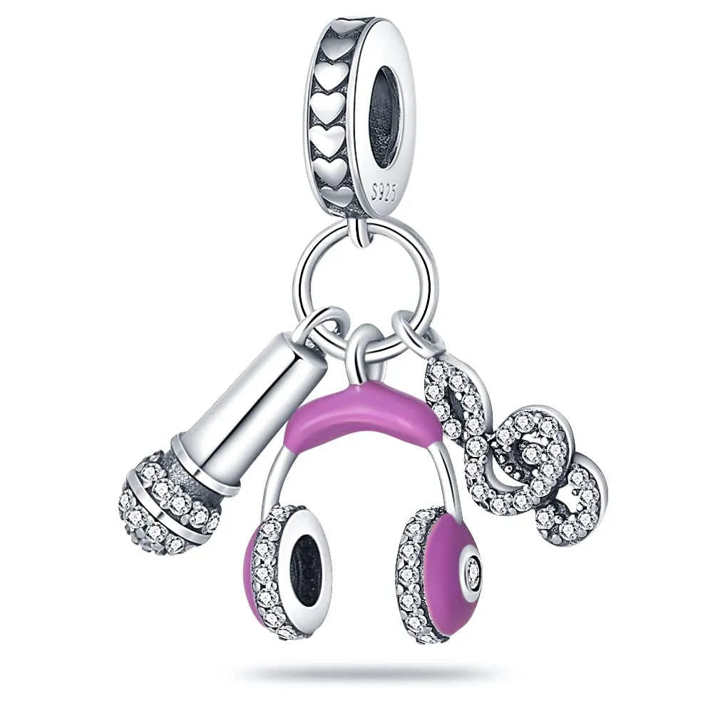 LNQOBU Ciondolo in Argento Sterling 925 con Zircone 5A per Bracciali e Collane Europei da Donna - immagine 1