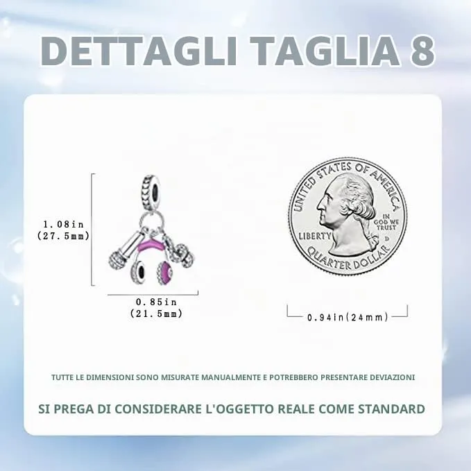 LNQOBU Ciondolo in Argento Sterling 925 con Zircone 5A per Bracciali e Collane Europei da Donna - immagine 2