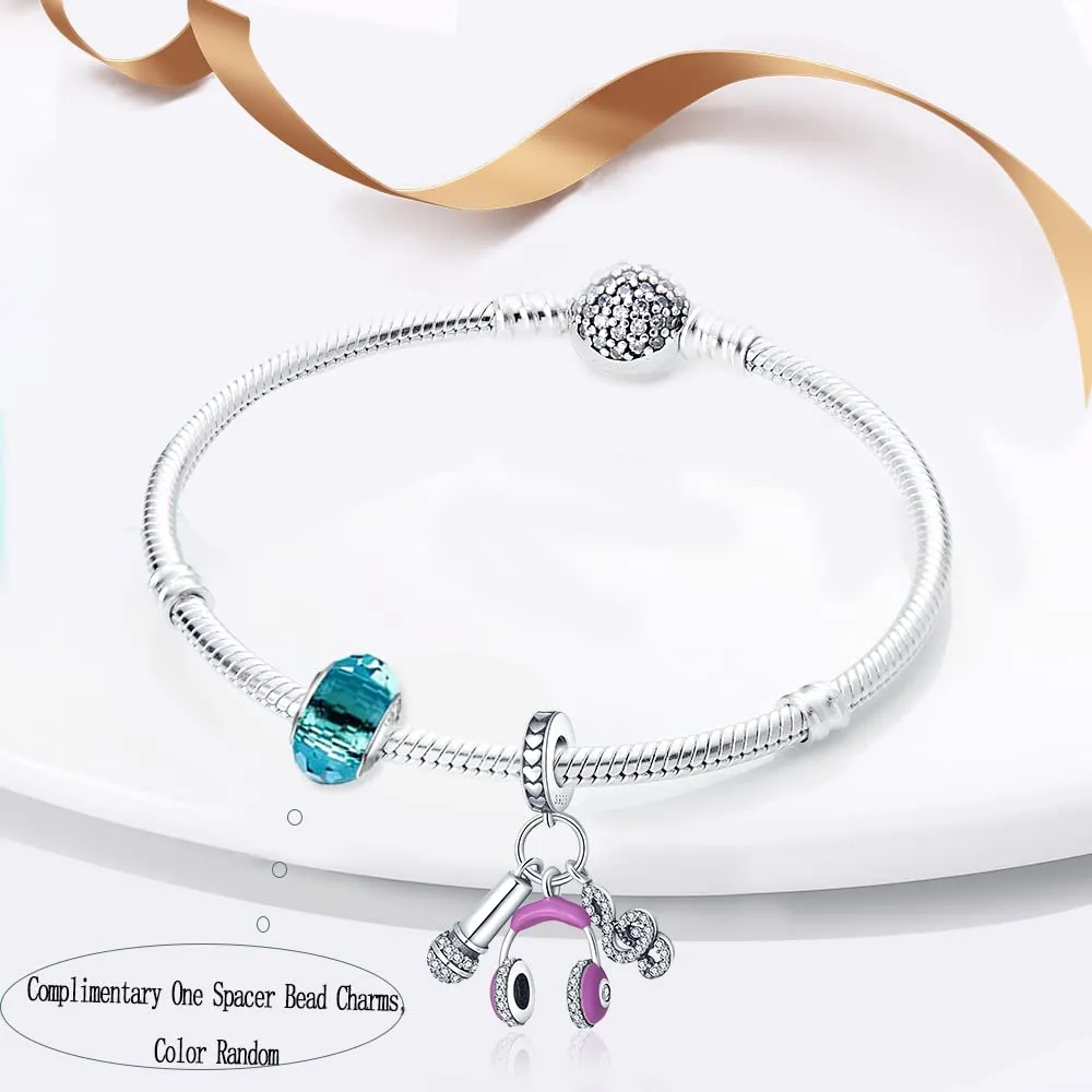 LNQOBU Ciondolo in Argento Sterling 925 con Zircone 5A per Bracciali e Collane Europei da Donna - immagine 3