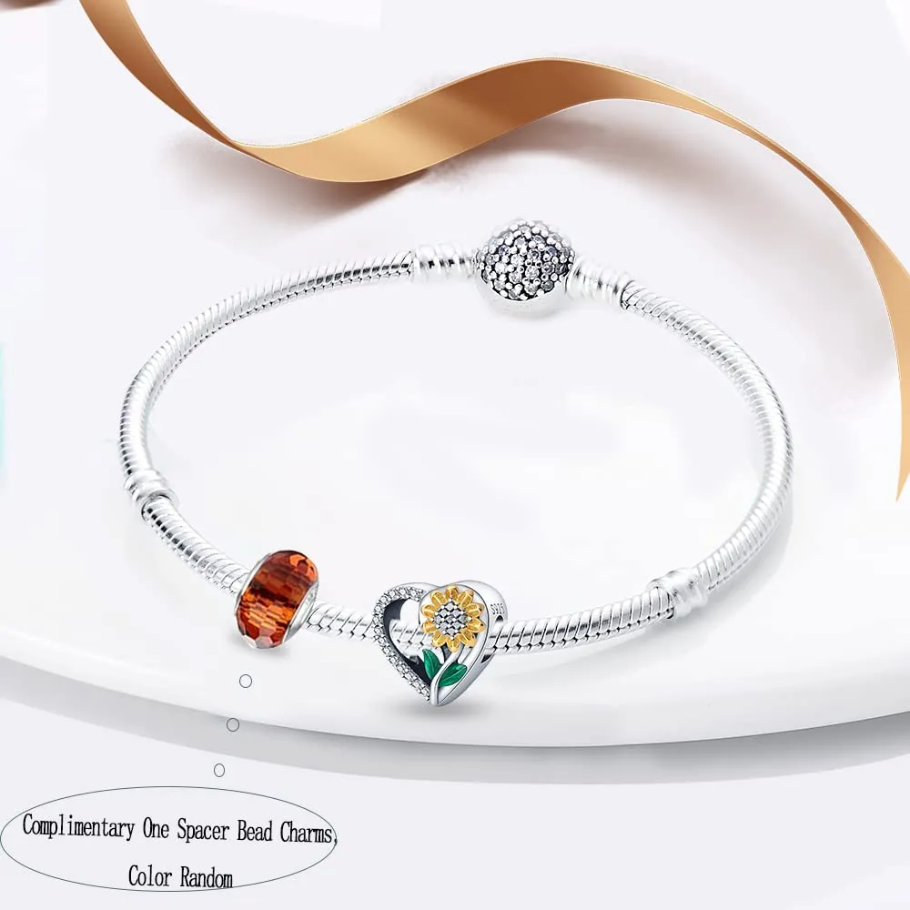 LNQOBU Ciondolo in Argento Sterling 925 con Zircone 5A per Bracciale e Collana Europea da Donna - immagine 2