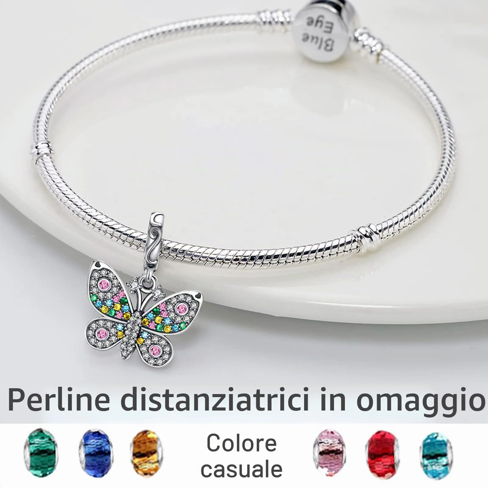 LNQOBU Ciondolo da donna in argento sterling 925 con zirconi 5A, 4,5/5 mm - immagine 2