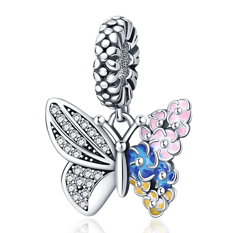 LNQOBU Ciondolo in Argento Sterling 925 con Zircone 5A per Bracciali e Collane Europei da Donna - immagine 1
