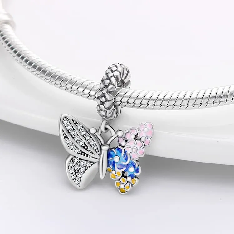LNQOBU Ciondolo in Argento Sterling 925 con Zircone 5A per Bracciali e Collane Europei da Donna - immagine 3