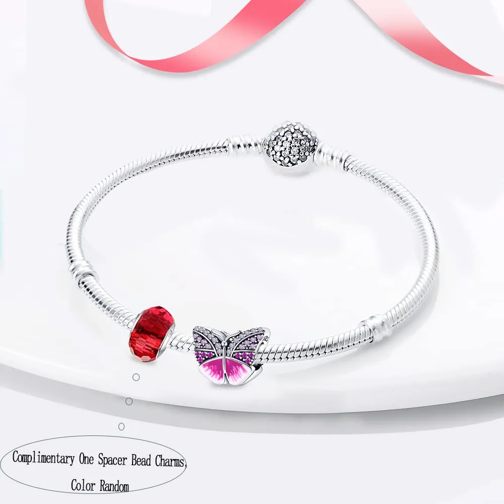 LNQOBU Ciondolo in Argento Sterling 925 con Zircone 5A per Bracciali e Collane Europei da Donna - immagine 2