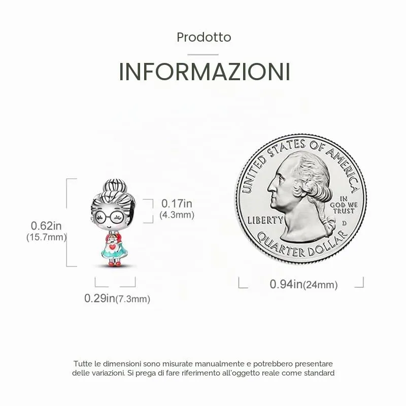 CYCUFF Ciondoli in Argento Sterling 925 per Collane e Braccialetti - immagine 3
