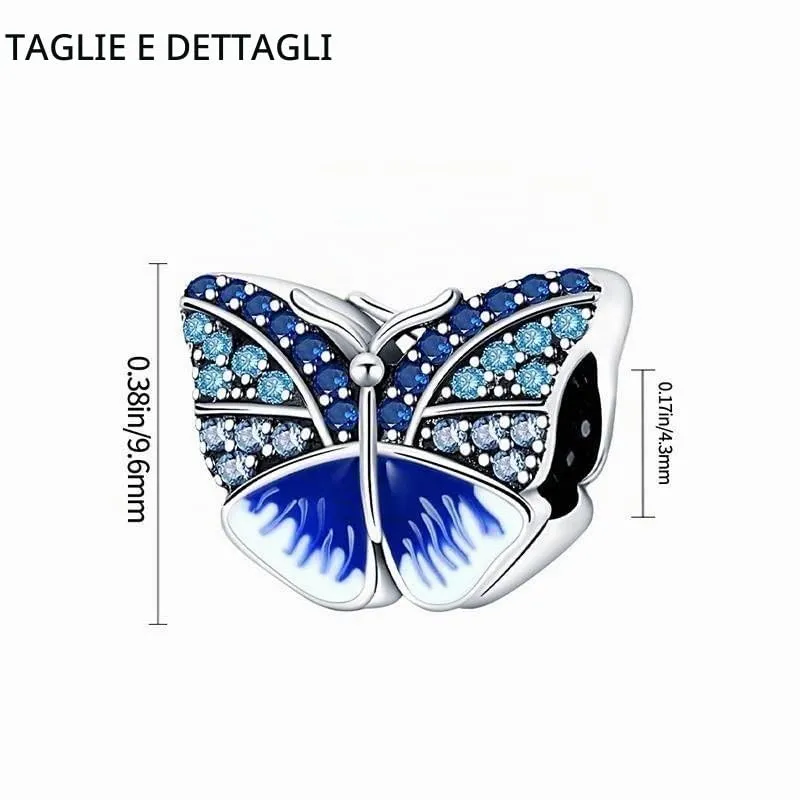 LNQOBU Ciondolo in Argento Sterling 925 con Zircone 5A per Bracciali e Collane Europei da Donna - immagine 4