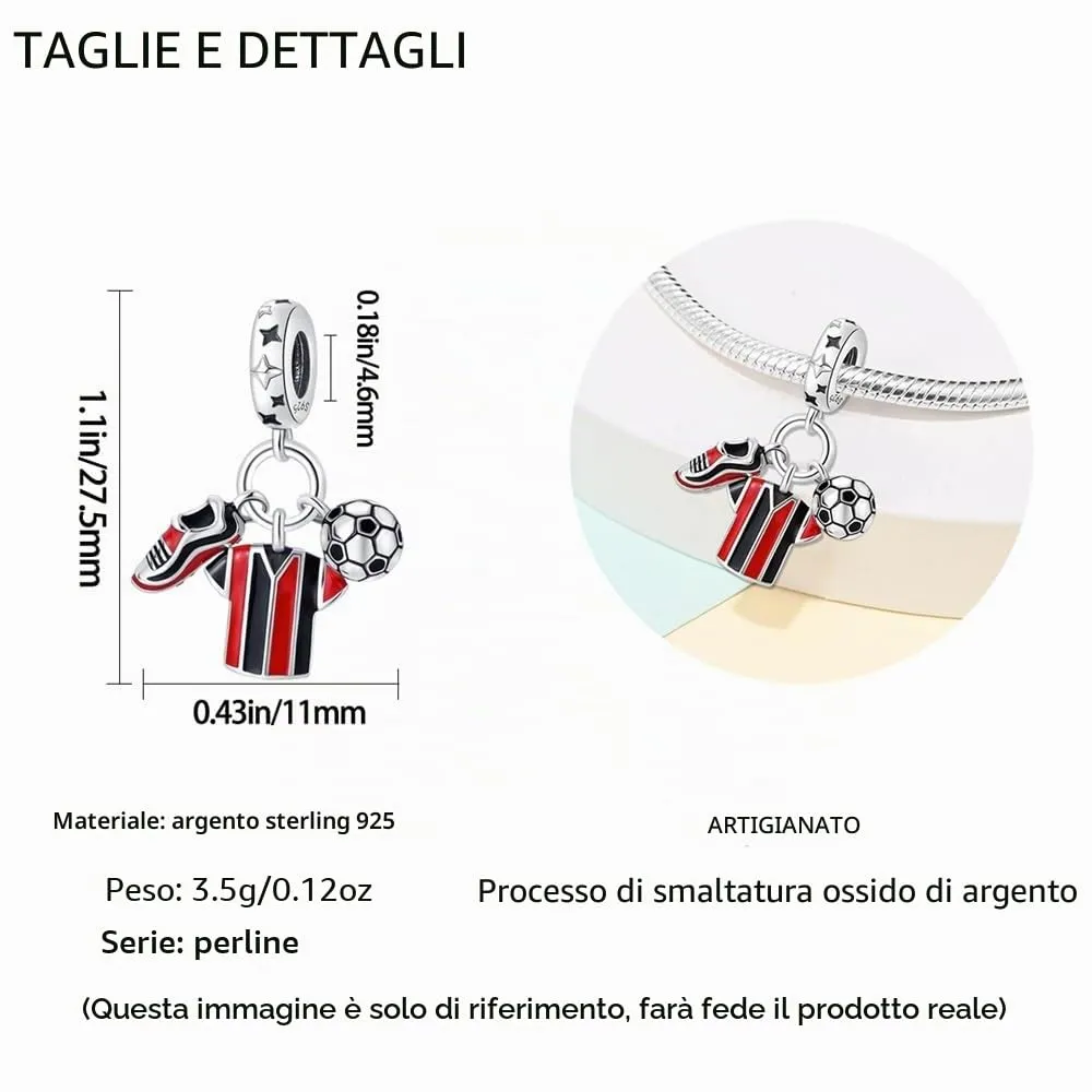 LNQOBU Charm Bead Ciondolo Donna Argento Sterling 925 per Bracciali e Collane - immagine 4