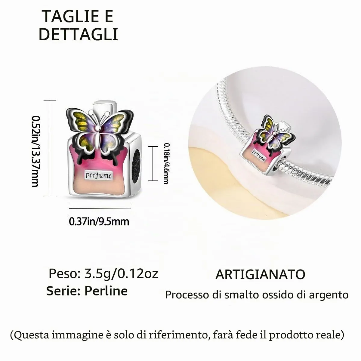 LNQOBU Charm Bead Ciondolo Donna Argento Sterling 925 per Bracciali e Collane - immagine 6