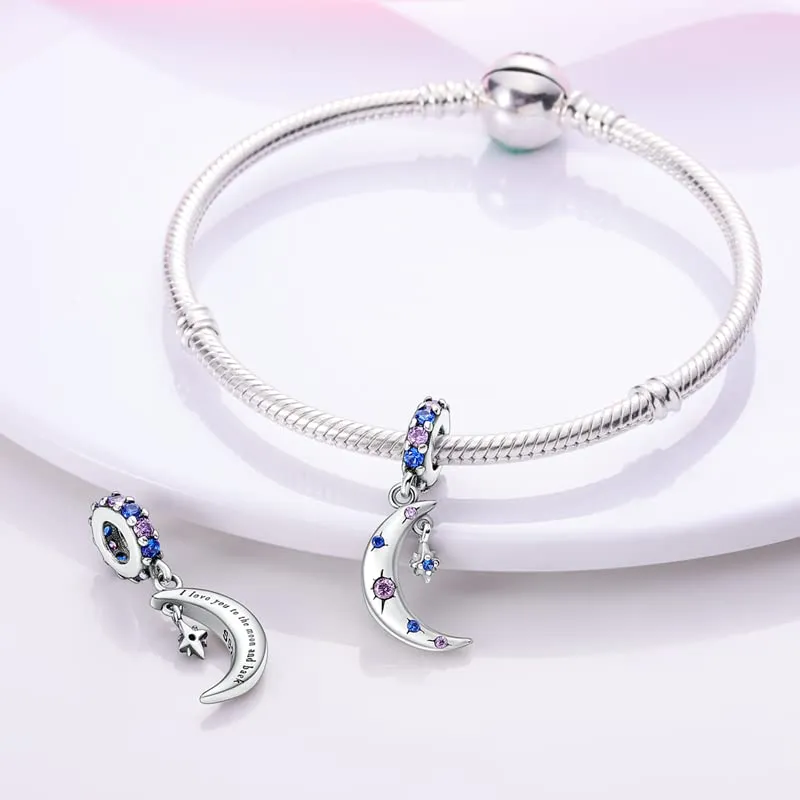 KUNSIR Bead Charm in Argento Sterling 925 con Cubic Zirconia per Braccialetti e Collane Europei - immagine 3
