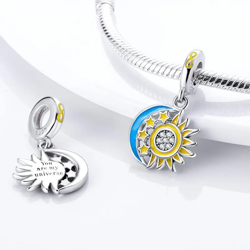 KUNSIR Ciondolo in Argento Sterling 925 con Cubic Zirconia per Braccialetti e Collane Europei - immagine 2