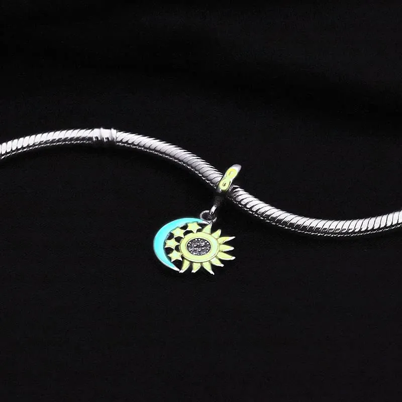 KUNSIR Ciondolo in Argento Sterling 925 con Cubic Zirconia per Braccialetti e Collane Europei - immagine 4