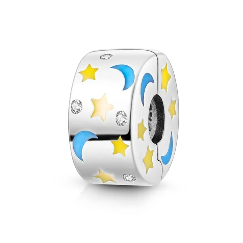 KUNSIR Bead Charm in Argento Sterling 925 con Cubic Zirconia per Braccialetti e Collane Europei - immagine 1