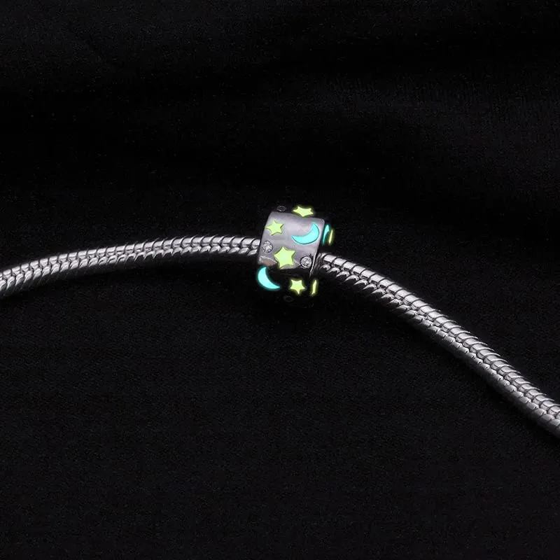 KUNSIR Bead Charm in Argento Sterling 925 con Cubic Zirconia per Braccialetti e Collane Europei - immagine 2