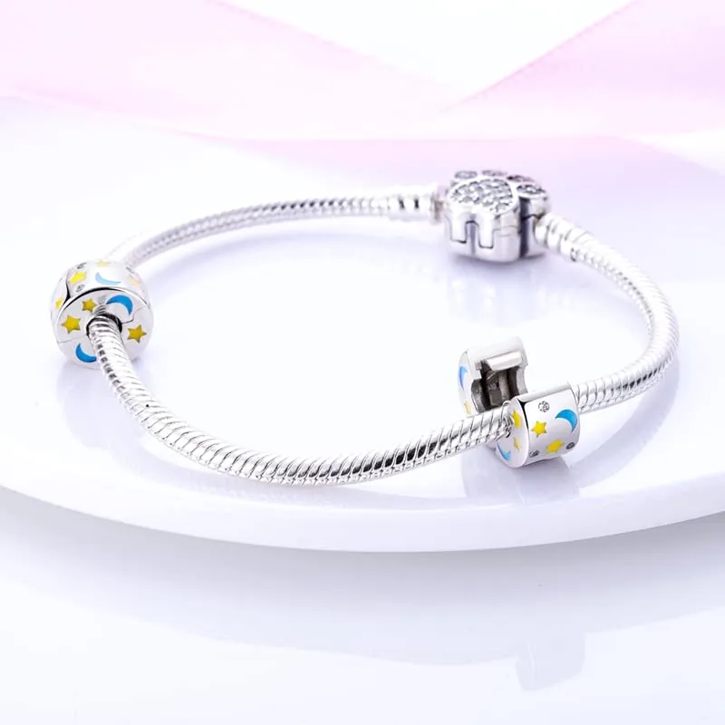 KUNSIR Bead Charm in Argento Sterling 925 con Cubic Zirconia per Braccialetti e Collane Europei - immagine 3