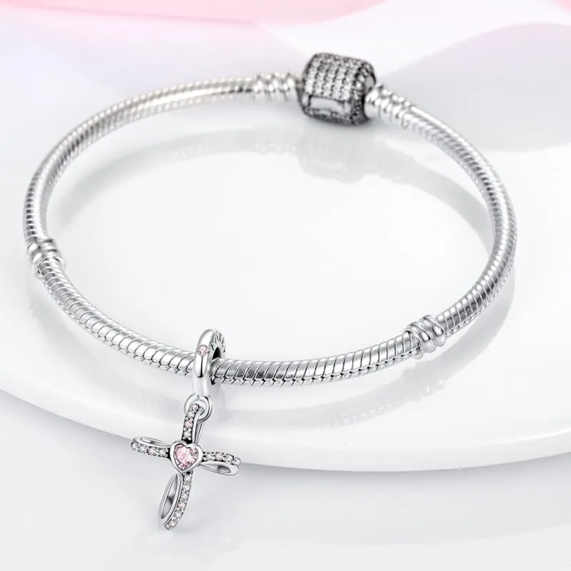 KUNSIR Ciondolo in Argento Sterling 925 con Cubic Zirconia per Braccialetti e Collane Europei - immagine 3