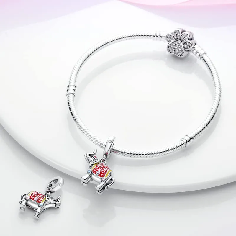 KUNSIR Ciondolo in Argento Sterling 925 con Cubic Zirconia per Braccialetti e Collane Europei - immagine 3