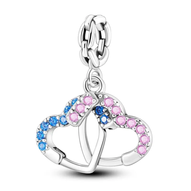 KUNSIR Ciondolo in Argento Sterling 925 con Cubic Zirconia per Braccialetti e Collane Europei - immagine 1