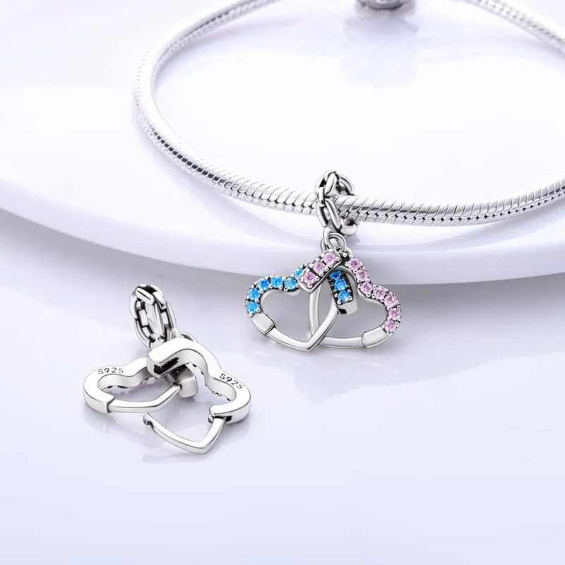 KUNSIR Ciondolo in Argento Sterling 925 con Cubic Zirconia per Braccialetti e Collane Europei - immagine 2