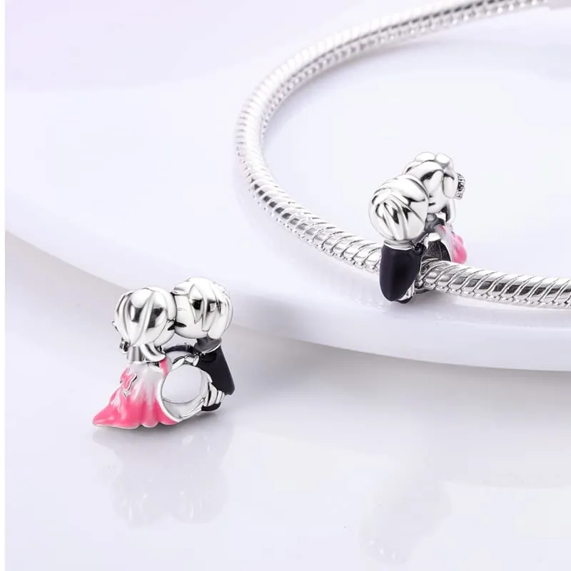 KUNSIR Bead Charm in Argento Sterling 925 con Cubic Zirconia per Braccialetti e Collane Europei - immagine 2