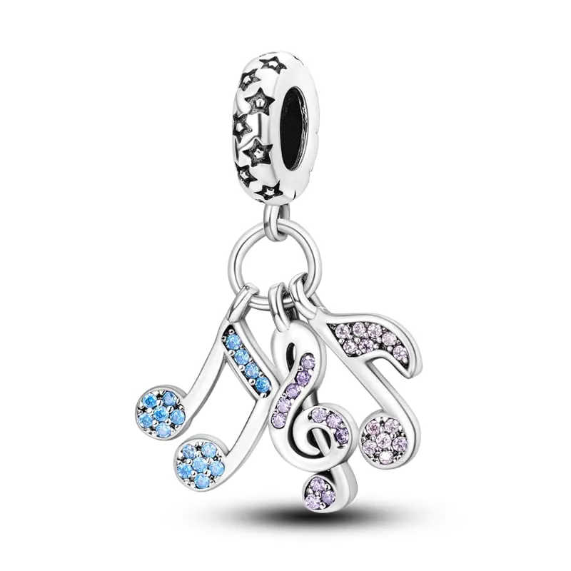 KUNSIR Ciondolo in Argento Sterling 925 con Cubic Zirconia per Braccialetti e Collane Europei - immagine 1