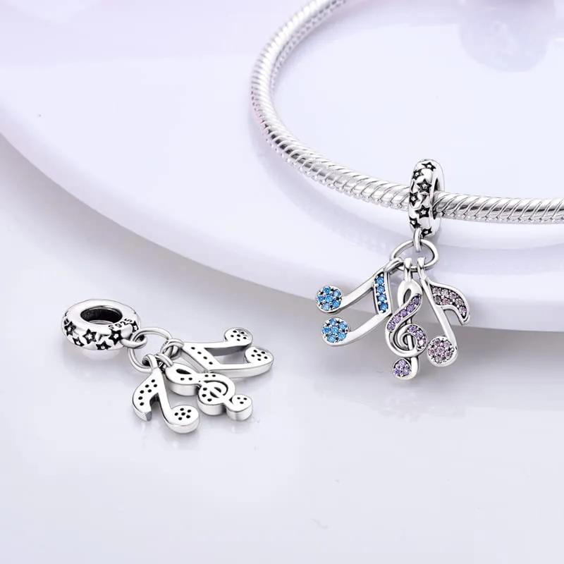 KUNSIR Ciondolo in Argento Sterling 925 con Cubic Zirconia per Braccialetti e Collane Europei - immagine 2