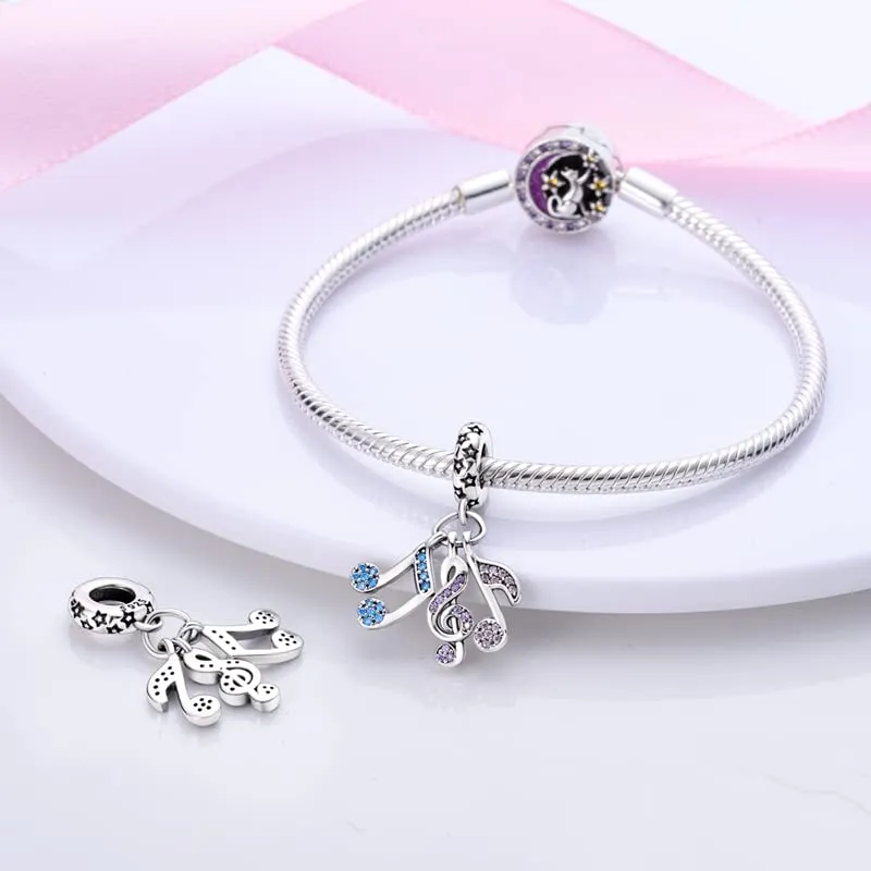 KUNSIR Ciondolo in Argento Sterling 925 con Cubic Zirconia per Braccialetti e Collane Europei - immagine 3