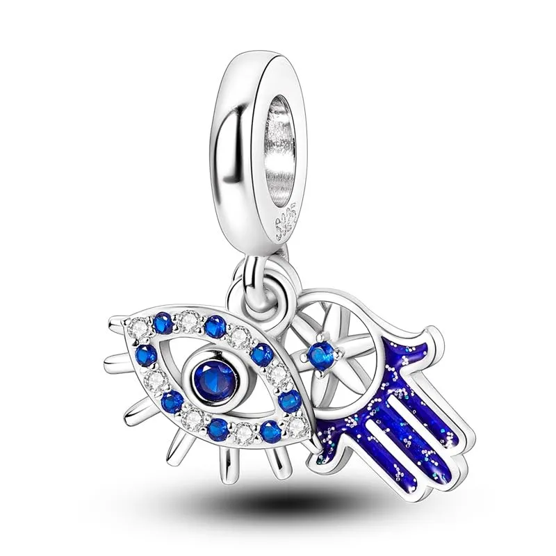 KUNSIR Ciondolo in Argento Sterling 925 con Cubic Zirconia per Braccialetti e Collane Europei - immagine 1