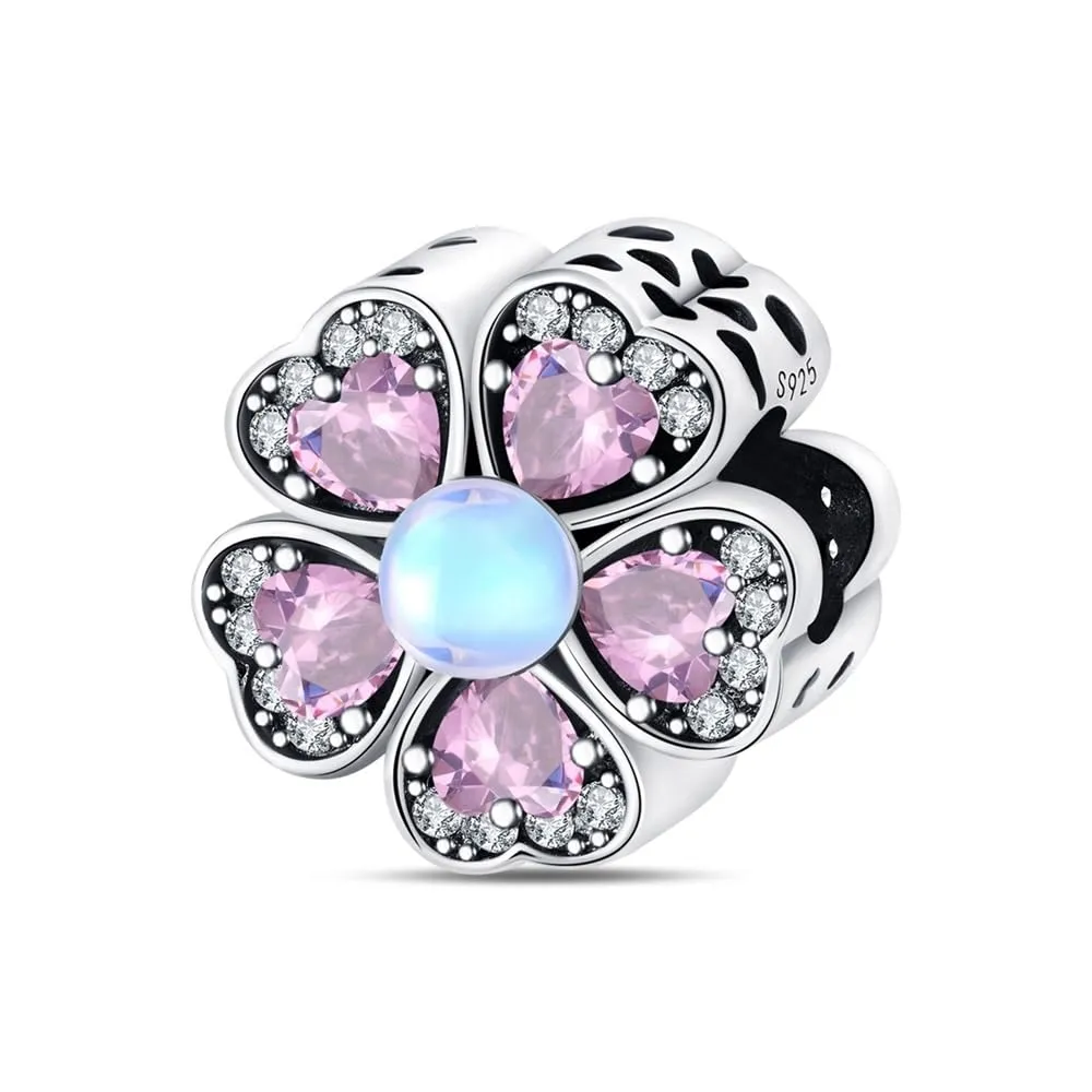 KUNSIR Bead Charm in Argento Sterling 925 con Cubic Zirconia per Braccialetti e Collane Europei - immagine 1
