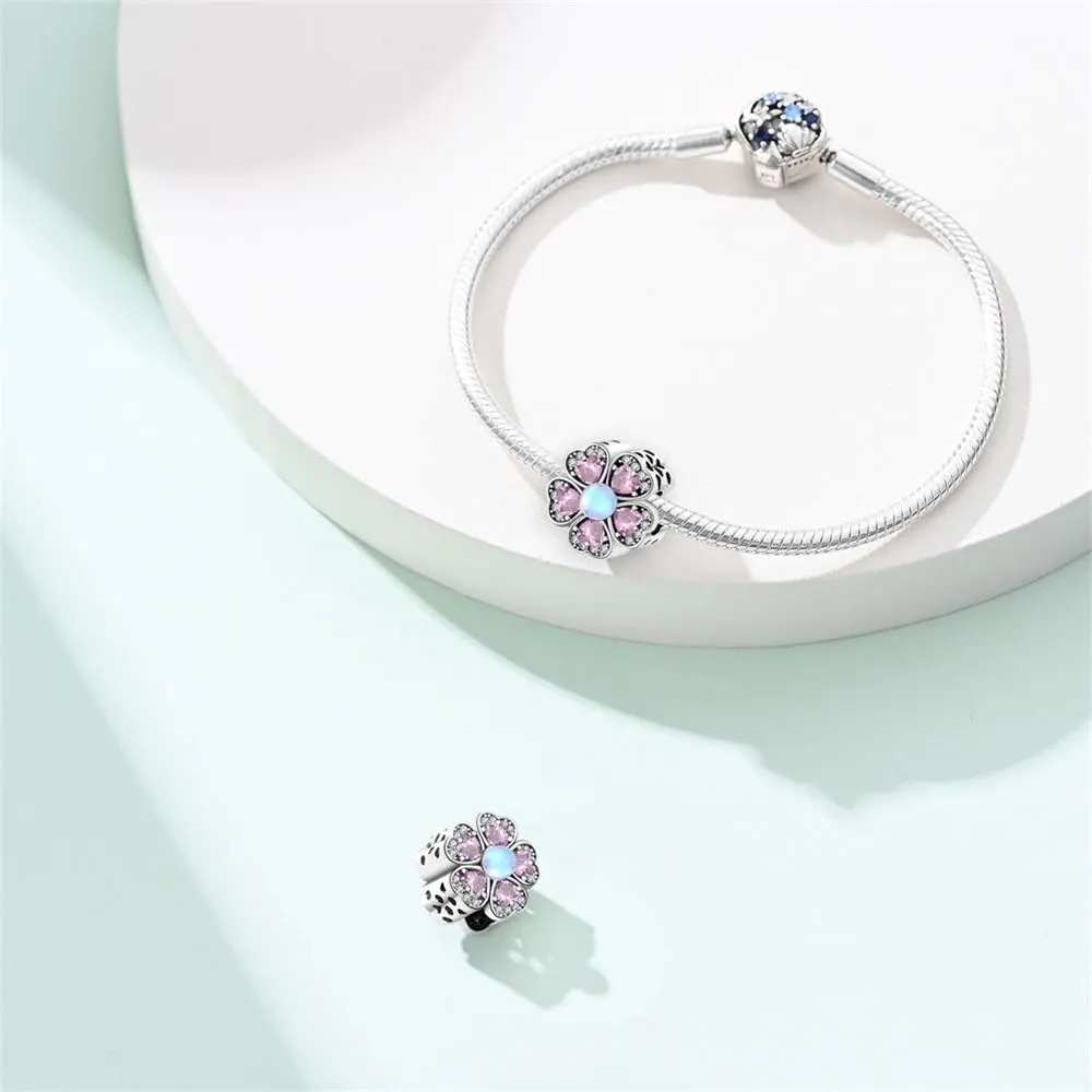 KUNSIR Bead Charm in Argento Sterling 925 con Cubic Zirconia per Braccialetti e Collane Europei - immagine 3